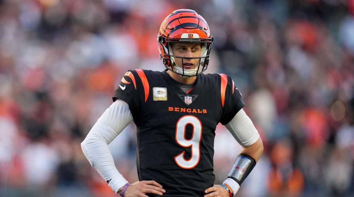 Cincinnati Bengals quarterback Joe Burrow against the Houston Texans.